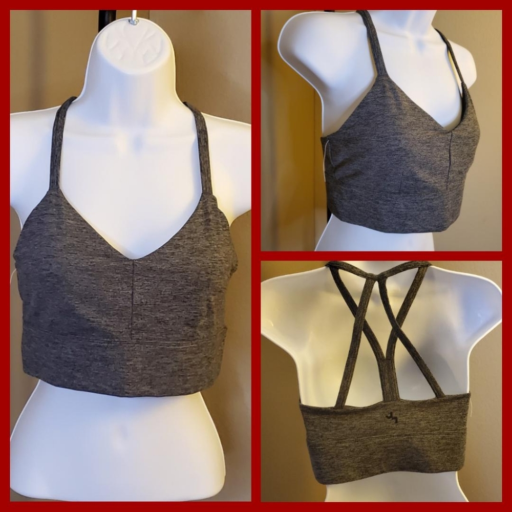 Joy Lab Sports Bra Size Small Solid Grey